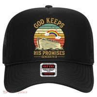God Keeps His Promises Rainbow Noah Ark Jesus Christian Hat thumb 0
