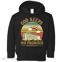 God Keeps His Promises Rainbow Noah Ark Jesus Christian Toddler Hoodie thumb 0