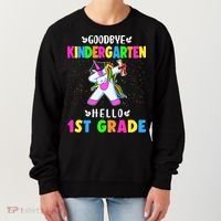 Goodbye Kindergarten Hello First Grade Unicorn Girl Women's Sweatshirt thumb 0