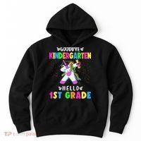 Goodbye Kindergarten Hello First Grade Unicorn Girl Hoodie thumb 0