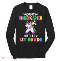 Goodbye Kindergarten Hello First Grade Unicorn Girl Long Sleeve Shirt thumb 0