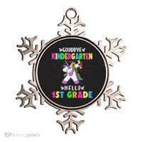 Goodbye Kindergarten Hello First Grade Unicorn Girl Ornament thumb 0