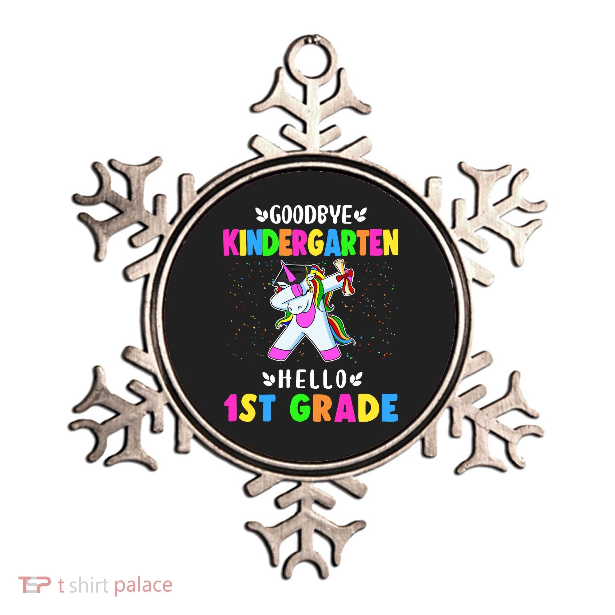 Goodbye Kindergarten Hello First Grade Unicorn Girl Ornament