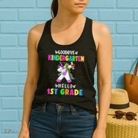 Goodbye Kindergarten Hello First Grade Unicorn Girl Women's Tank Top thumb 2