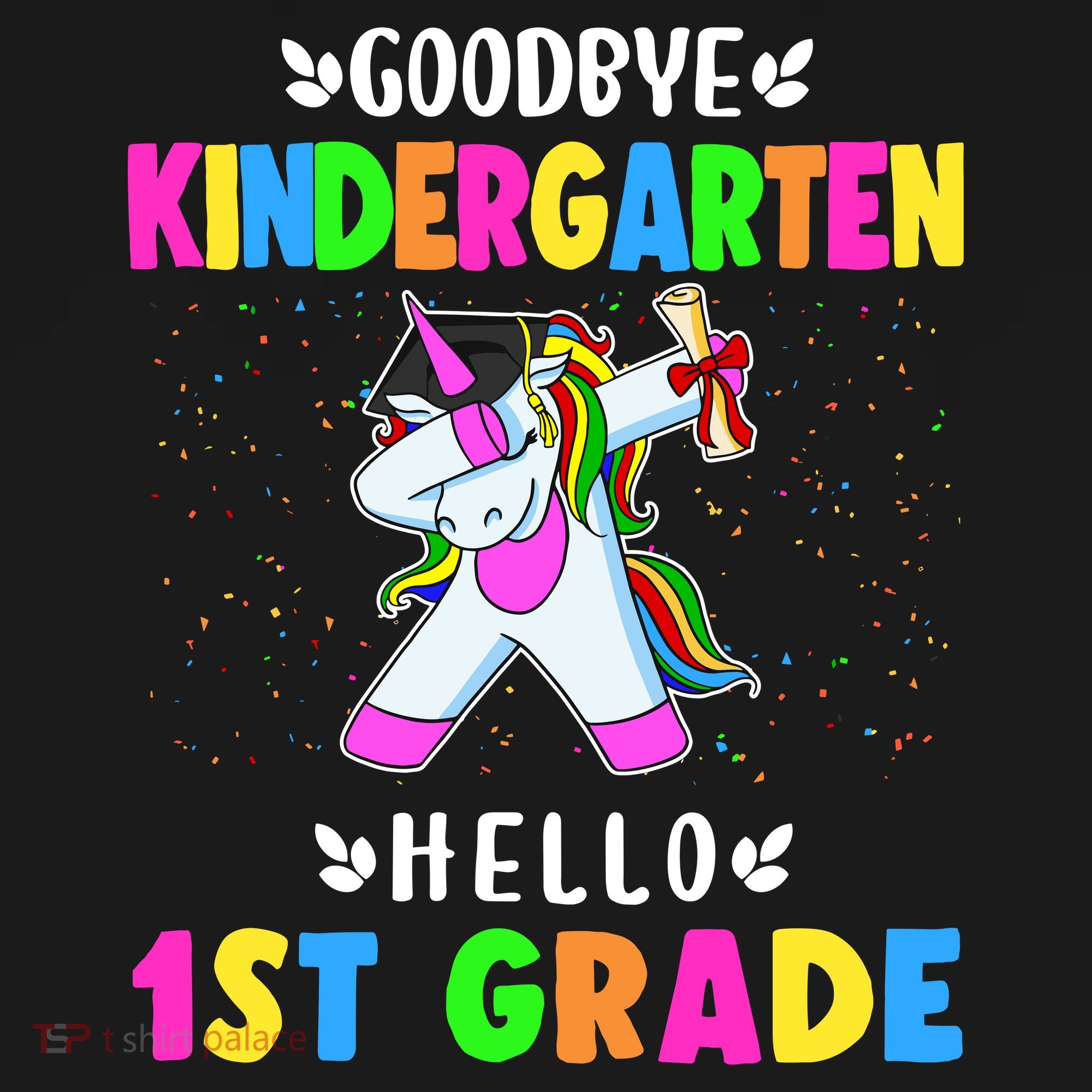 Goodbye Kindergarten Hello First Grade Unicorn Girl Women's Tank Top