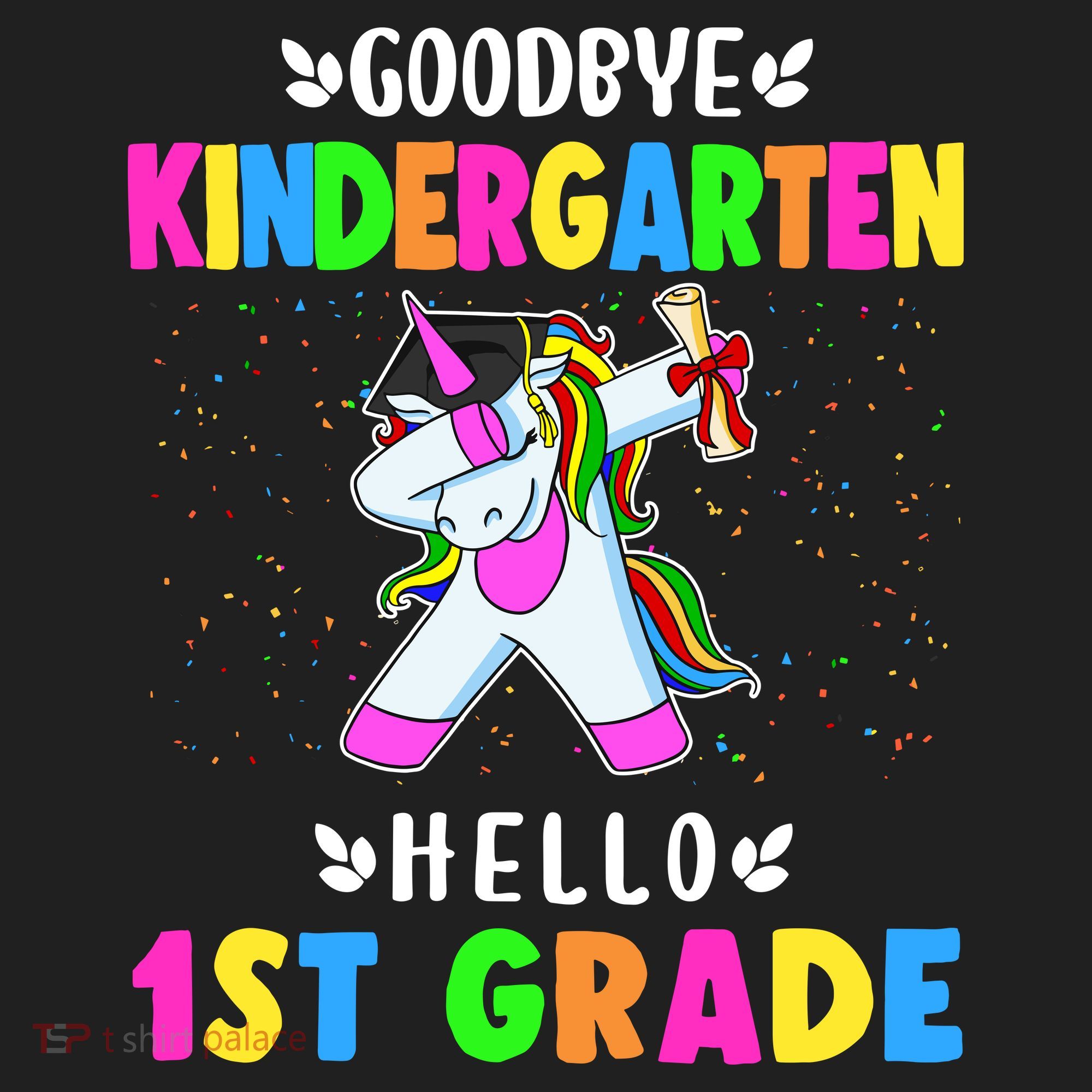 Goodbye Kindergarten Hello First Grade Unicorn Girl Hat