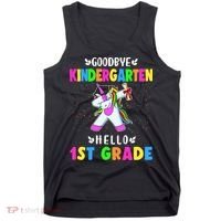 Goodbye Kindergarten Hello First Grade Unicorn Girl Tank Top thumb 0