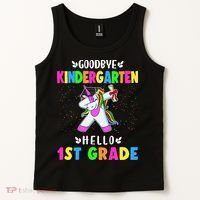 Goodbye Kindergarten Hello First Grade Unicorn Girl Tank Top thumb 2