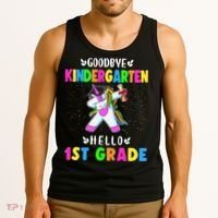 Goodbye Kindergarten Hello First Grade Unicorn Girl Tank Top thumb 3