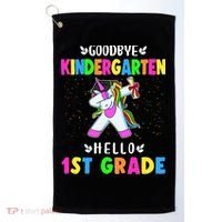 Goodbye Kindergarten Hello First Grade Unicorn Girl Golf Towel thumb 0