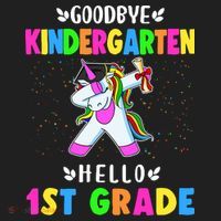 Goodbye Kindergarten Hello First Grade Unicorn Girl Golf Towel thumb 3