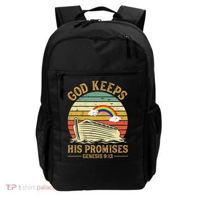 God Keeps His Promises Rainbow Noah Ark Jesus Christian Backpack