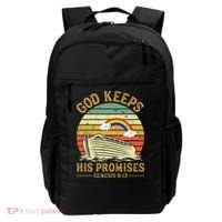 God Keeps His Promises Rainbow Noah Ark Jesus Christian Backpack thumb 0