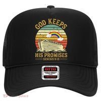 God Keeps His Promises Rainbow Noah Ark Jesus Christian Hat thumb 0