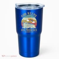 God Keeps His Promises Rainbow Noah Ark Jesus Christian Tumbler thumb 0
