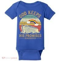 God Keeps His Promises Rainbow Noah Ark Jesus Christian Baby Bodysuit thumb 0
