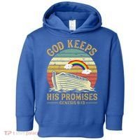 God Keeps His Promises Rainbow Noah Ark Jesus Christian Toddler Hoodie thumb 0