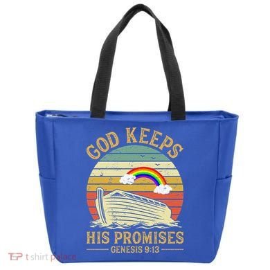 God Keeps His Promises Rainbow Noah Ark Jesus Christian Tote Bag