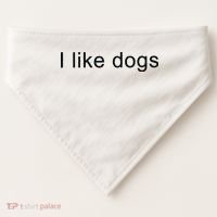 I Like Dogs USA-Made Doggie Bandana thumb 0