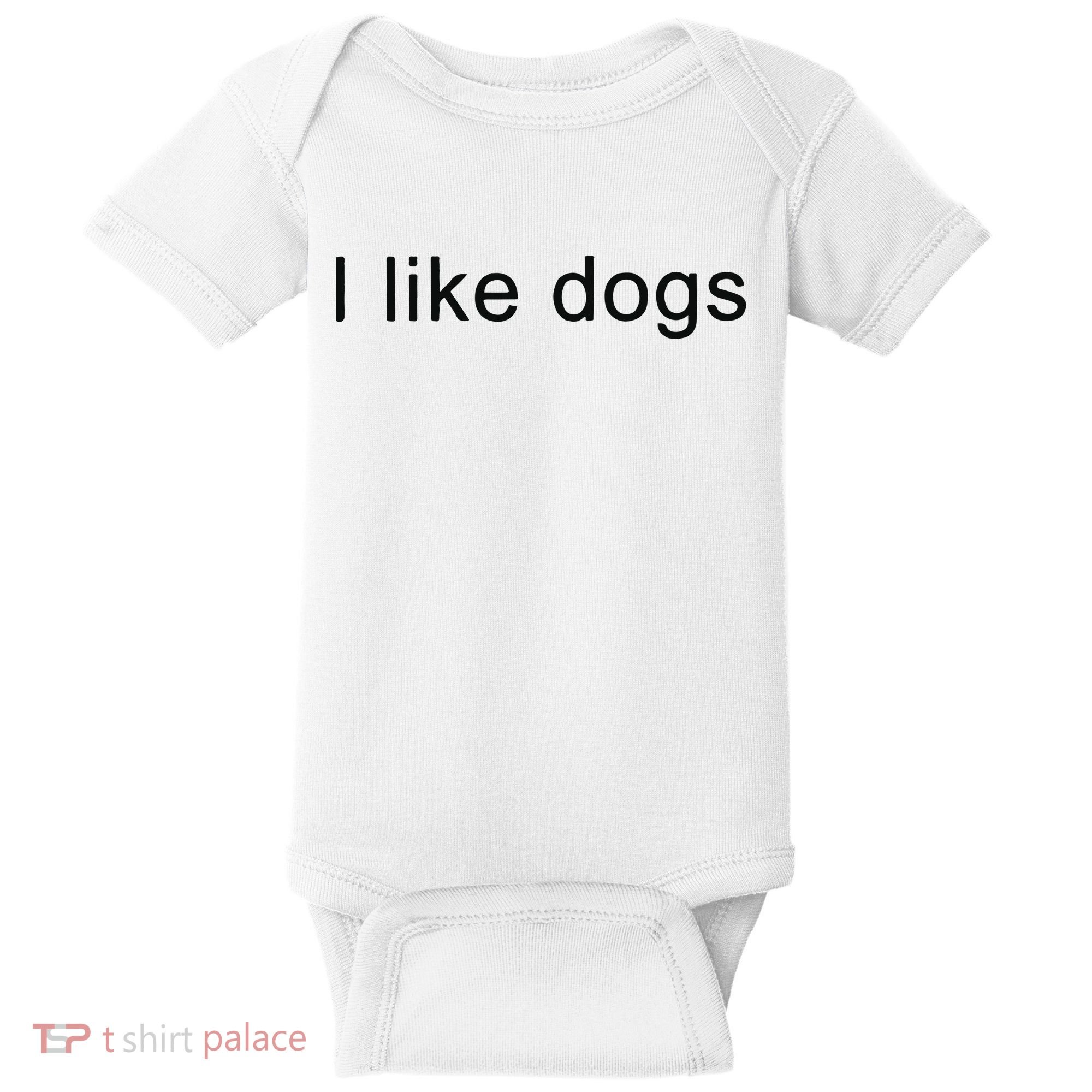 I Like Dogs Baby Bodysuit