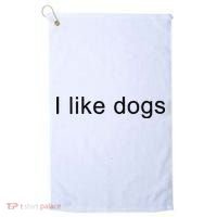 I Like Dogs Golf Towel thumb 0