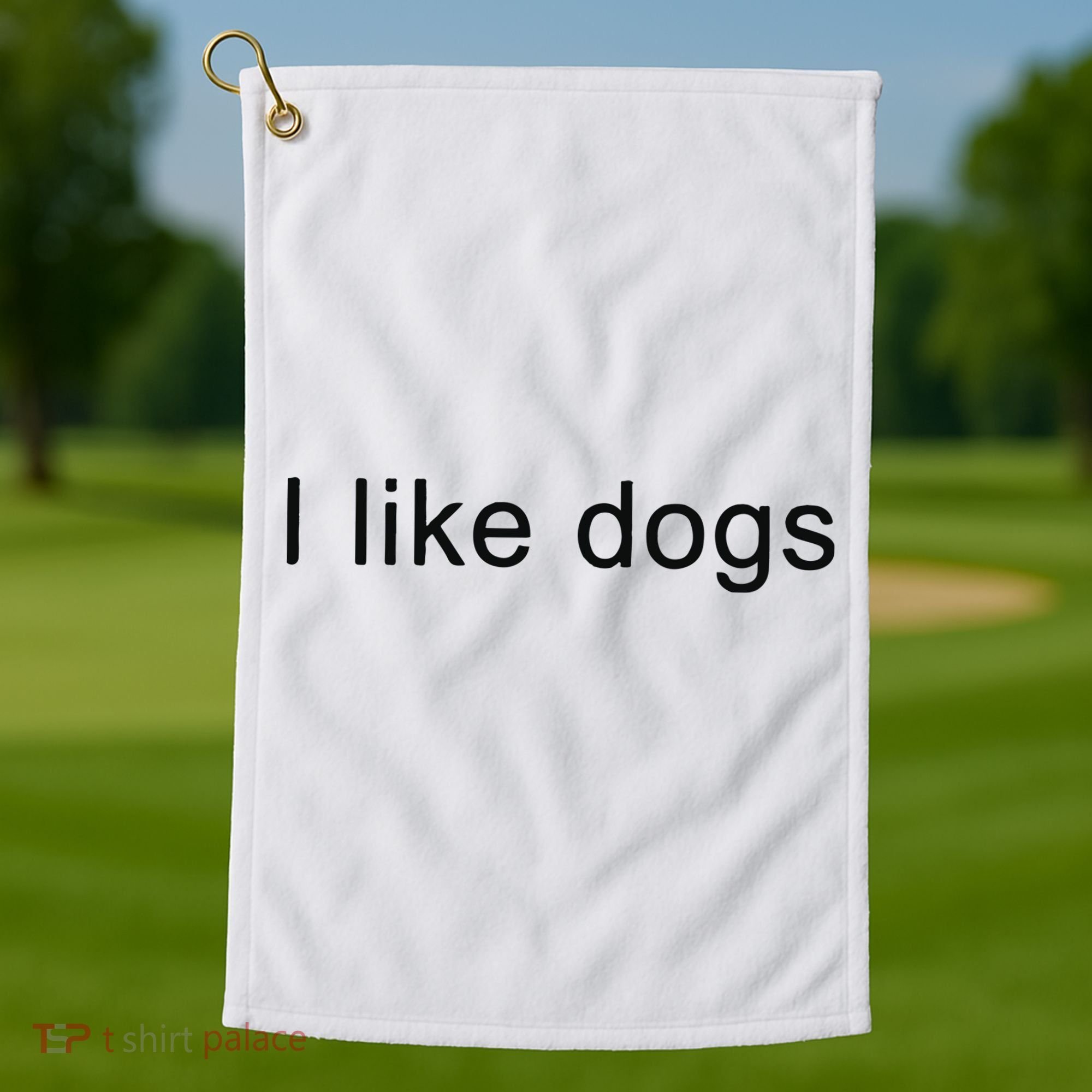 I Like Dogs Golf Towel