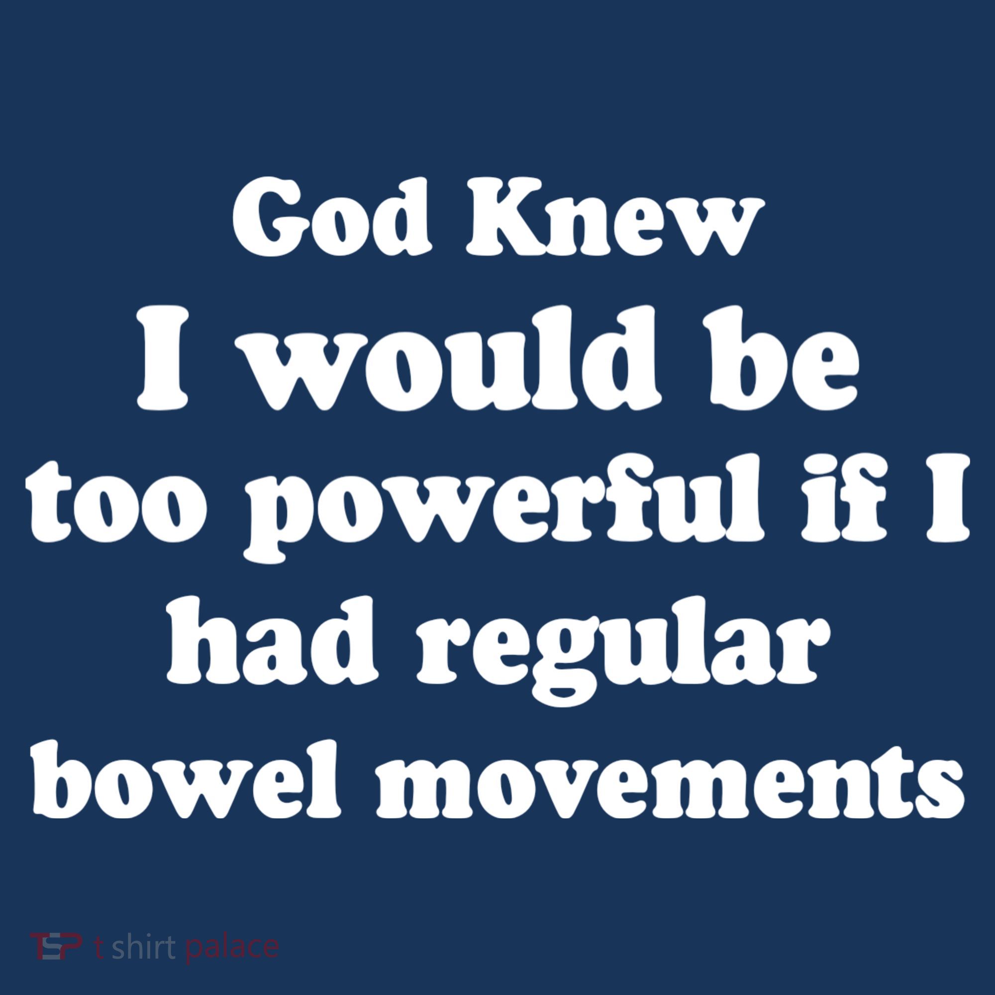 God Knew I Would Be Too Powerful If I Had Regular Bowel Movements Pom Pom 12in Knit Beanie
