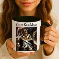 Great King Maga Donald Trump Throne Coffee Mug thumb 3