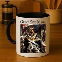 Great King Maga Donald Trump Throne Coffee Mug thumb 4