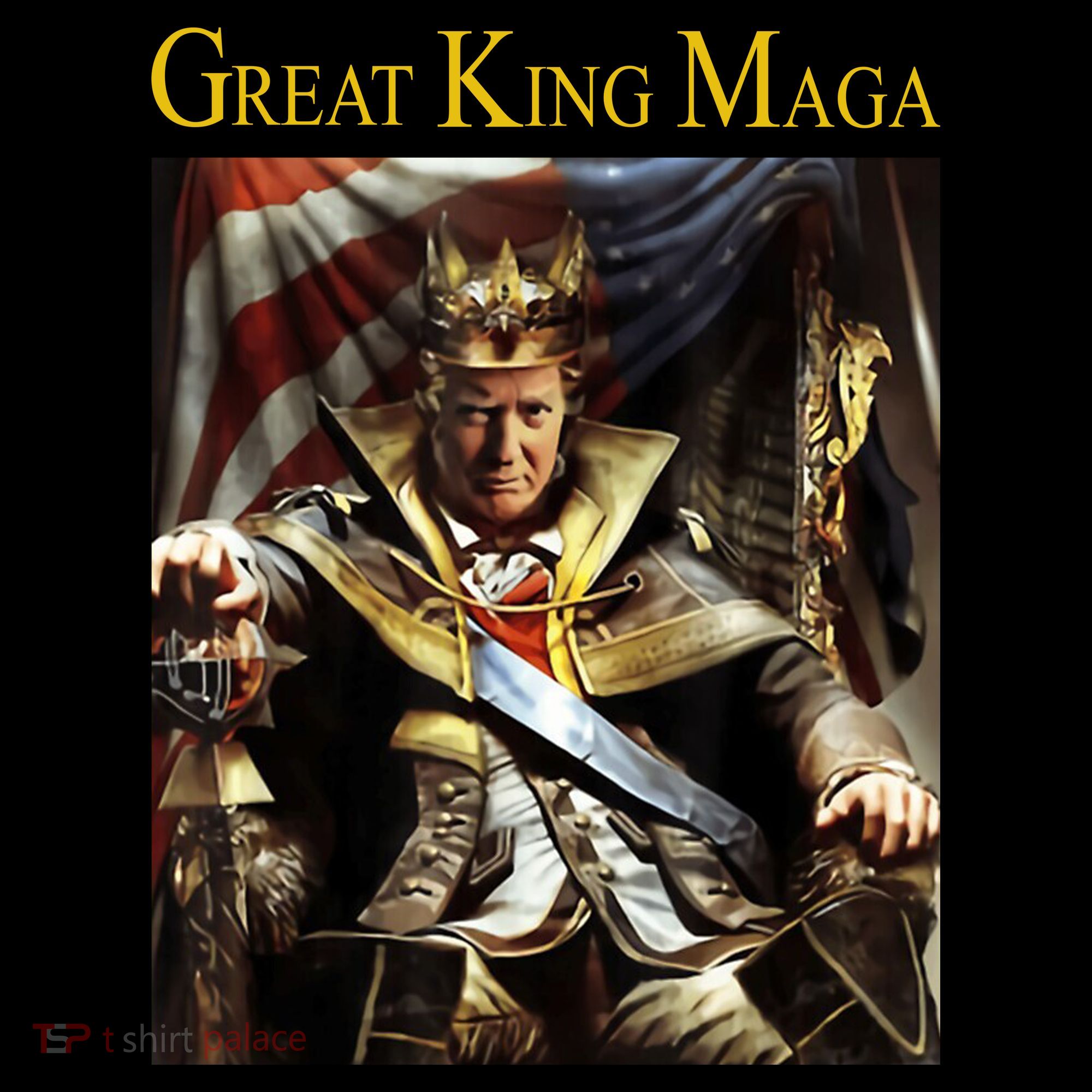 Great King Maga Donald Trump Throne Women's Hoodie