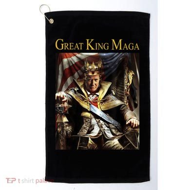 Great King Maga Donald Trump Throne Golf Towel