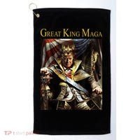 Great King Maga Donald Trump Throne Golf Towel thumb 0