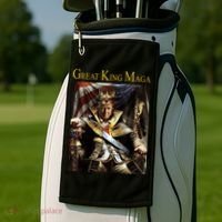 Great King Maga Donald Trump Throne Golf Towel thumb 2