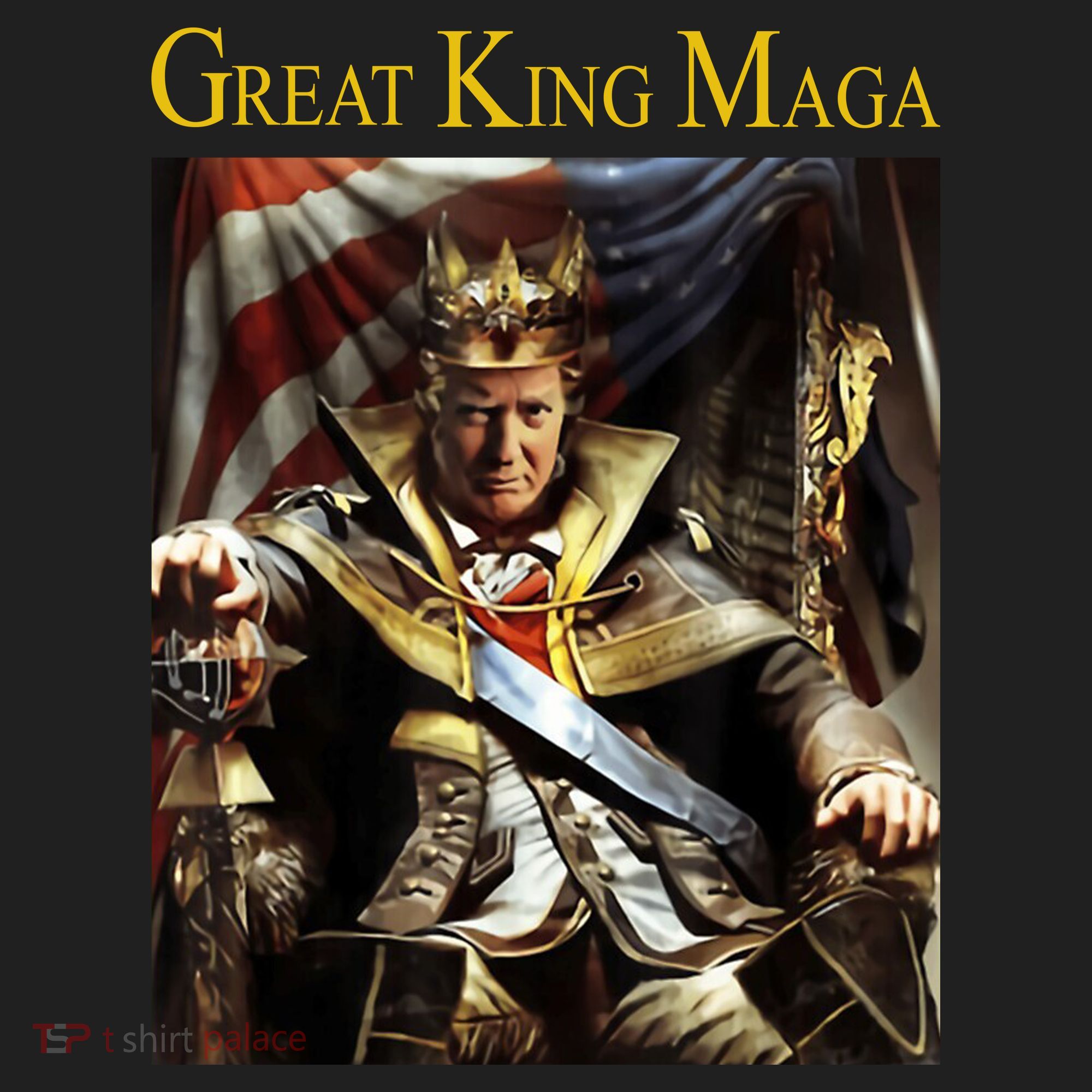 Great King Maga Donald Trump Throne Golf Towel
