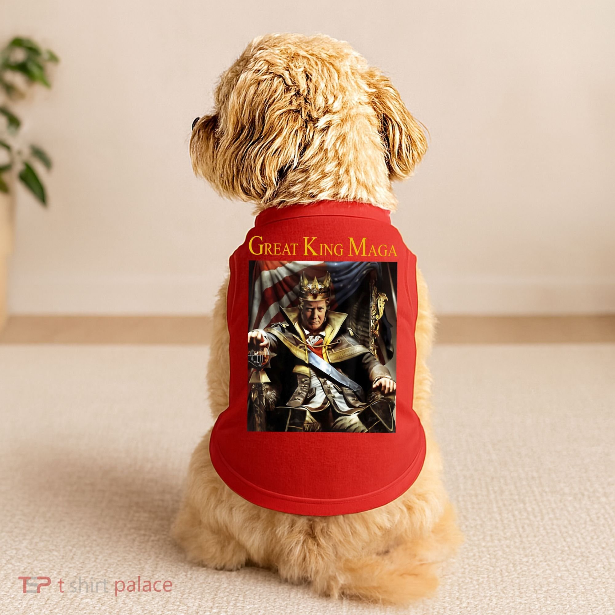 Great King Maga Donald Trump Throne Doggie Tank