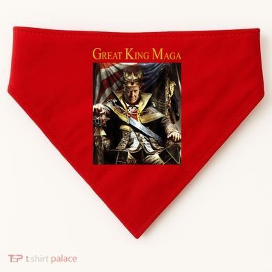 Great King Maga Donald Trump Throne USA-Made Doggie Bandana