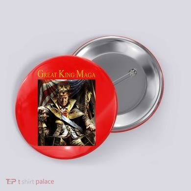 Great King Maga Donald Trump Throne Button
