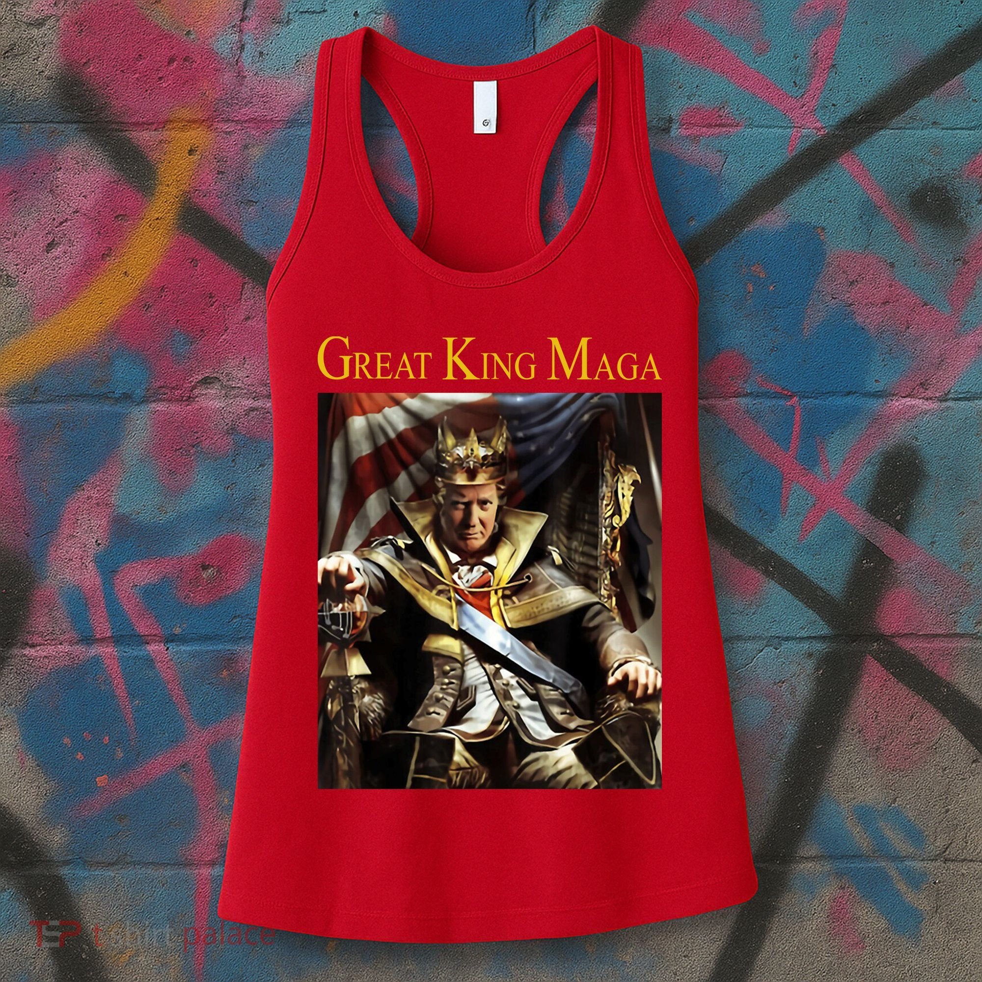 Great King Maga Donald Trump Throne Women's Tank Top