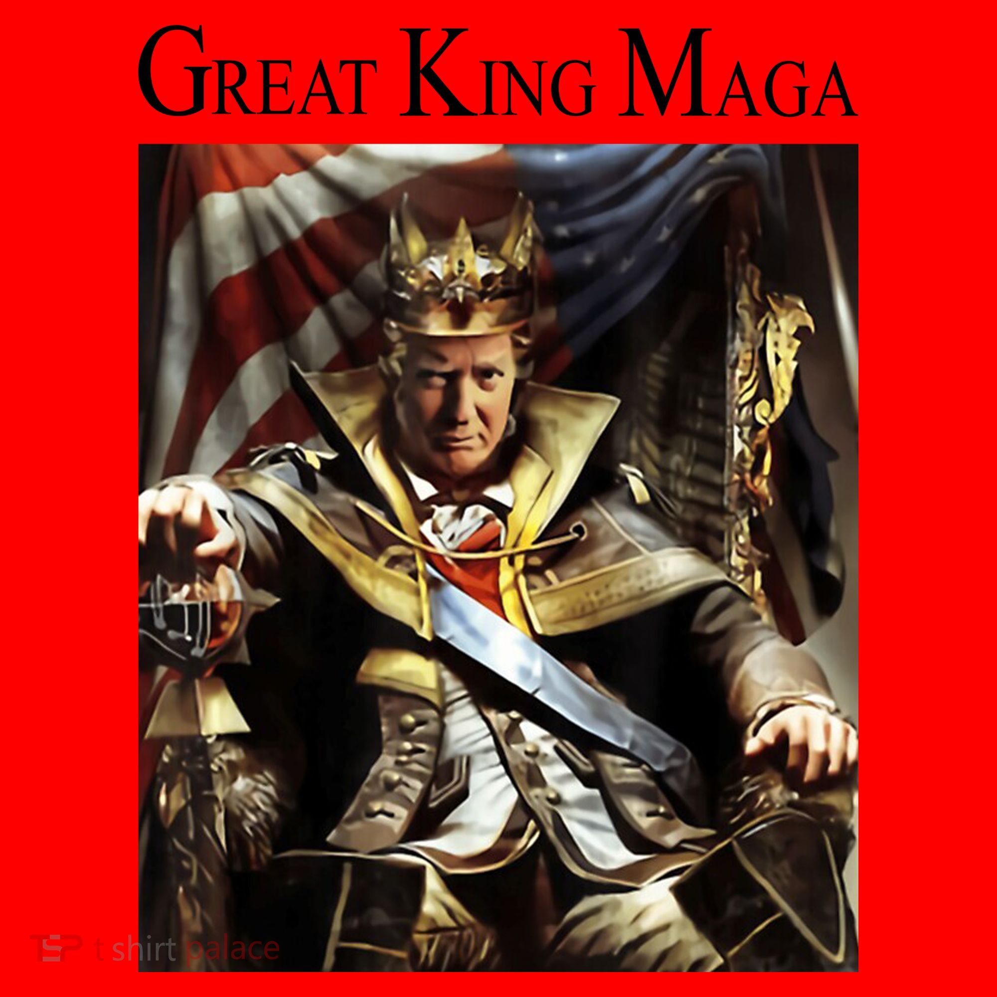 Great King Maga Donald Trump Throne Santa Hat