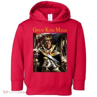 Great King Maga Donald Trump Throne Toddler Hoodie