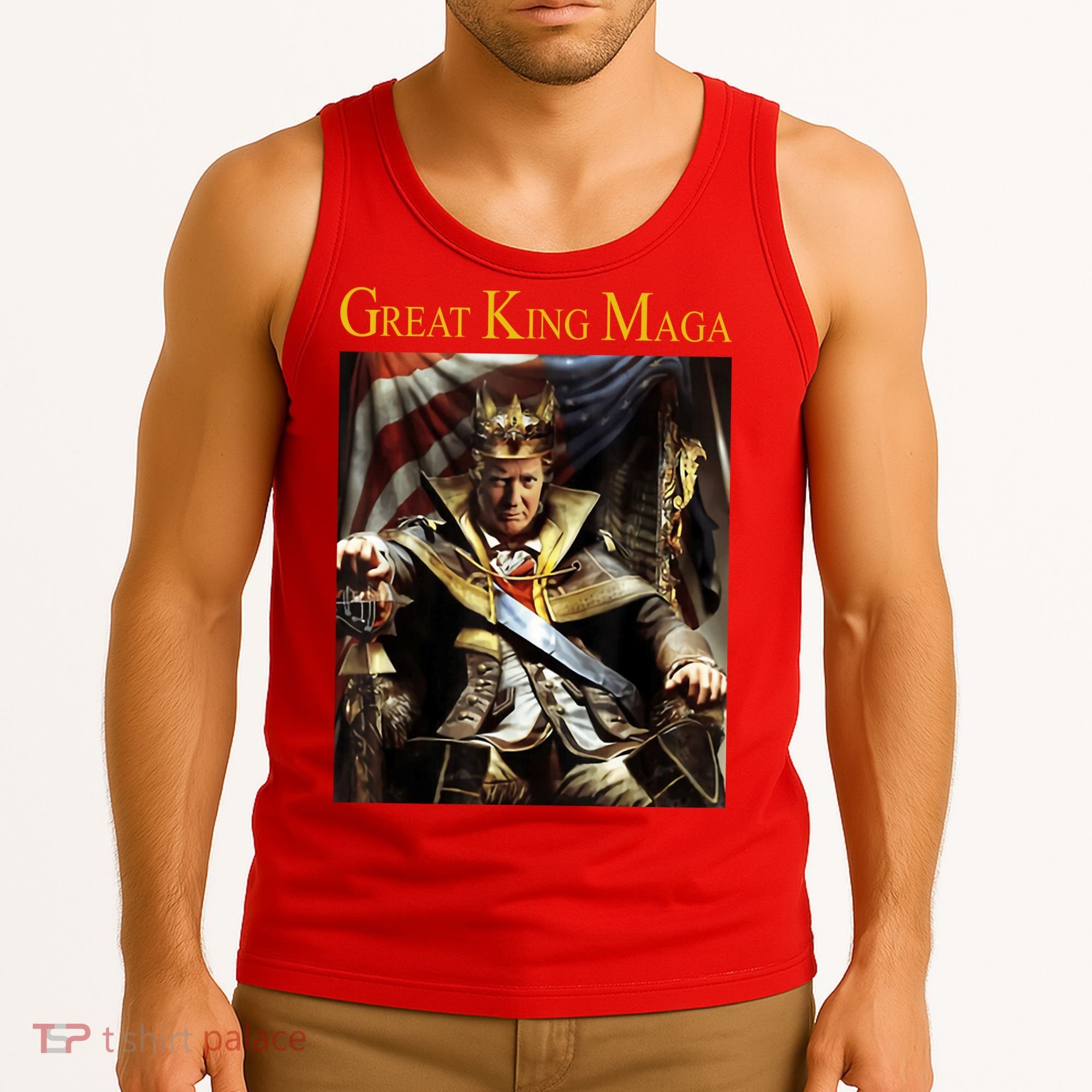 Great King Maga Donald Trump Throne Tank Top