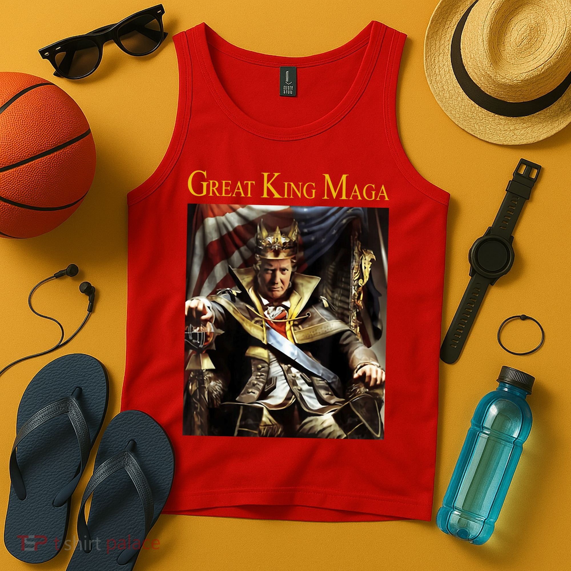 Great King Maga Donald Trump Throne Tank Top