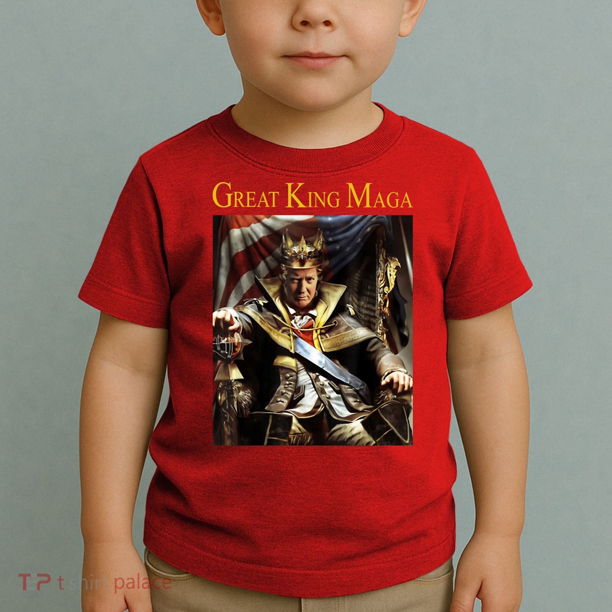 Great King Maga Donald Trump Throne Toddler T-Shirt