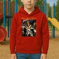 Great King Maga Donald Trump Throne Kids Hoodie thumb 2