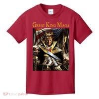 Great King Maga Donald Trump Throne Kids T-Shirt thumb 0