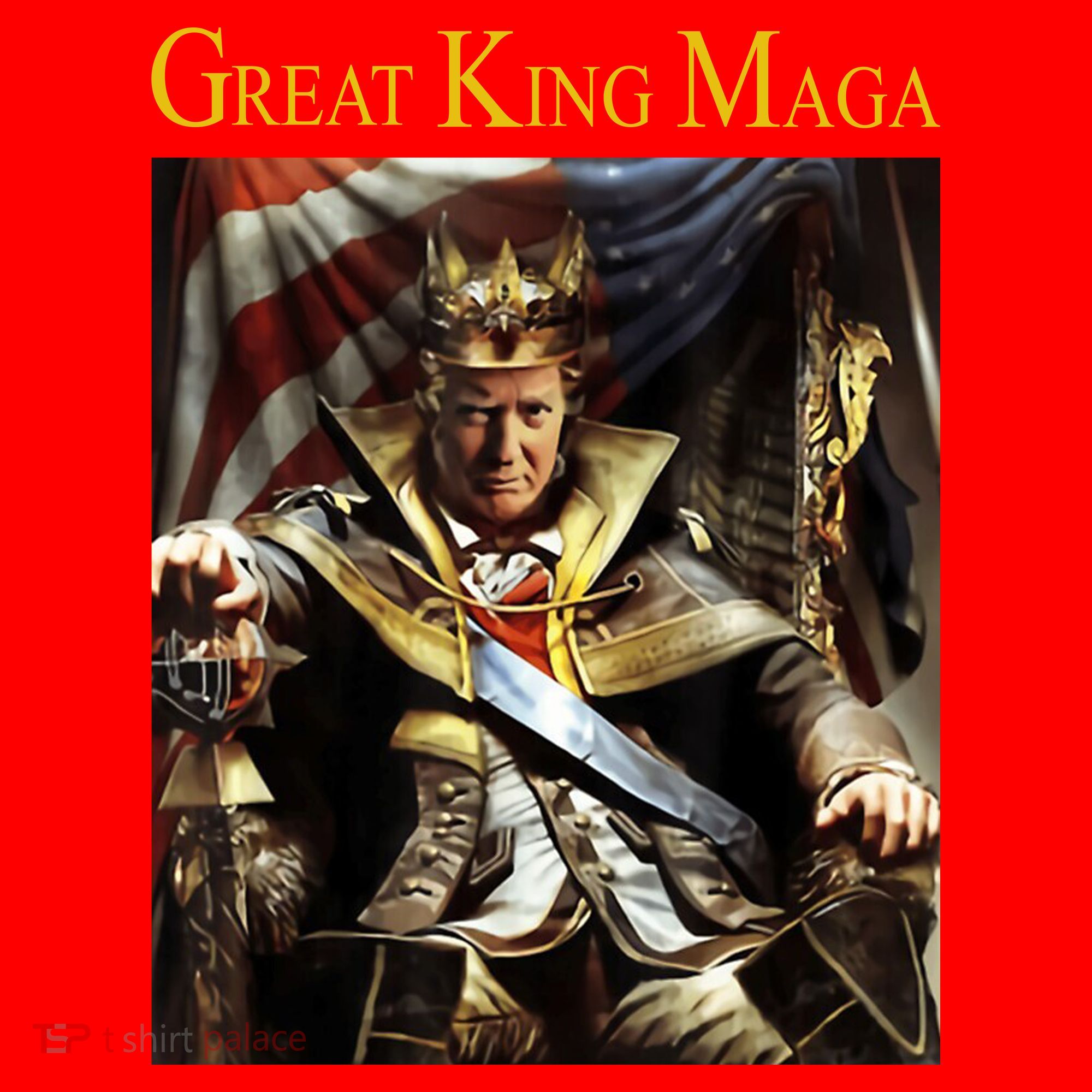 Great King Maga Donald Trump Throne Kids T-Shirt
