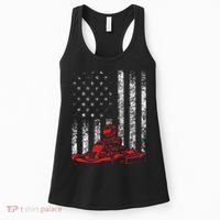 Go Kart Racing Go Karting USA American Flag Race Driving Women's Tank Top thumb 0