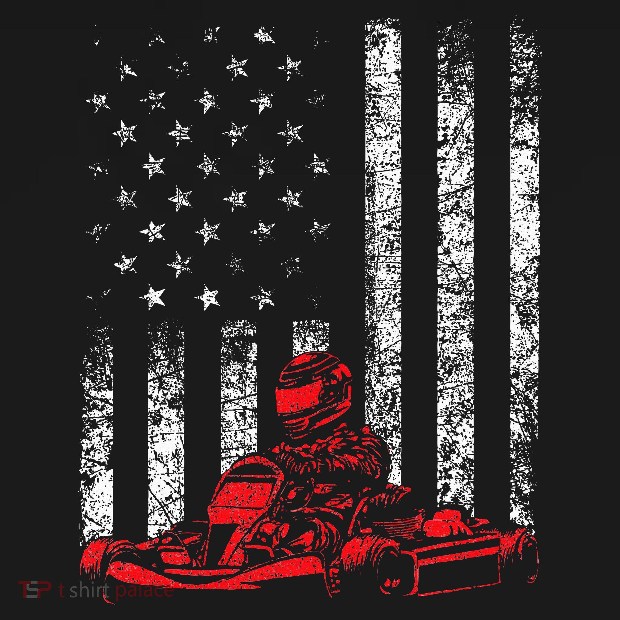 Go Kart Racing Go Karting USA American Flag Race Driving Women's Tank Top
