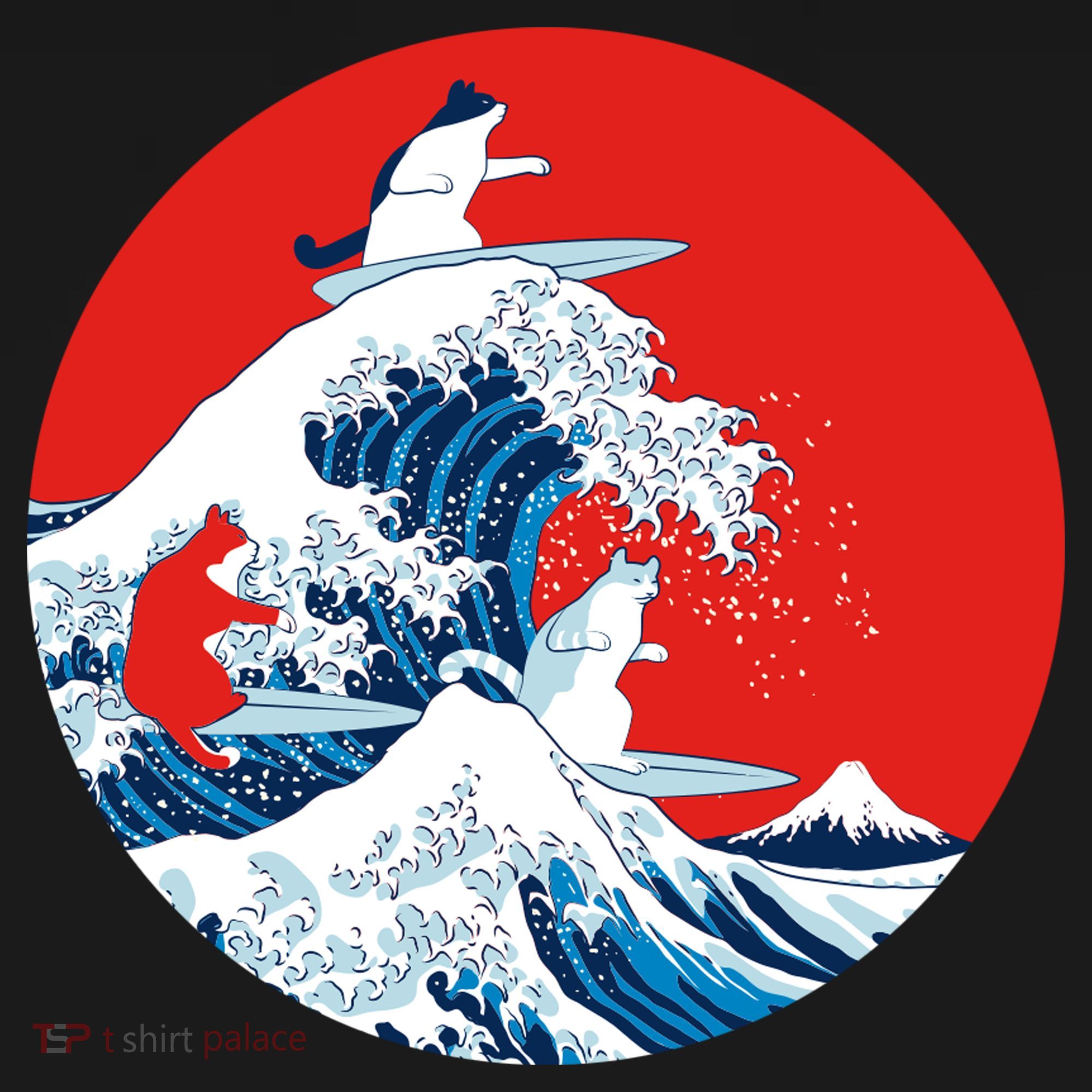 Great Kanagawa Wave Of Cats Ornament