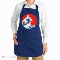 Great Kanagawa Wave Of Cats Apron thumb 2